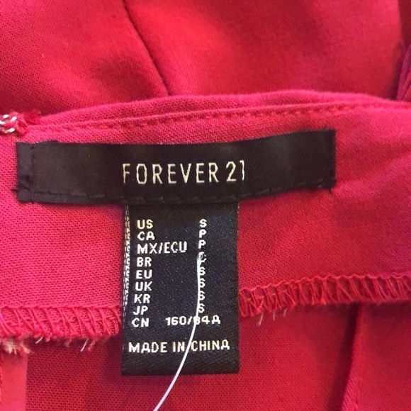 Forever 21 Spaghetti Strap Faux Wrap Waisted Dress with Sheered Bow Belt Size S - Picture 8 of 10